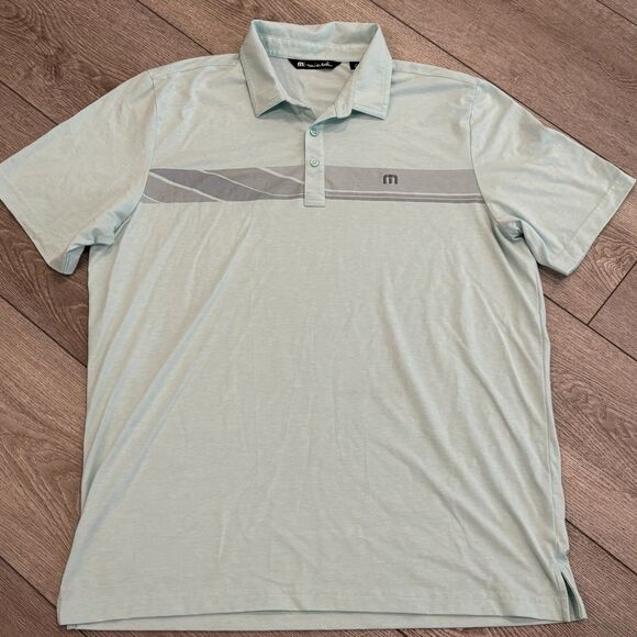 Travis Mathew Golf Polo Shirt Mens XL Green Performance Casual Preppy Athletic - Picture 1 of 7